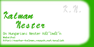 kalman nester business card